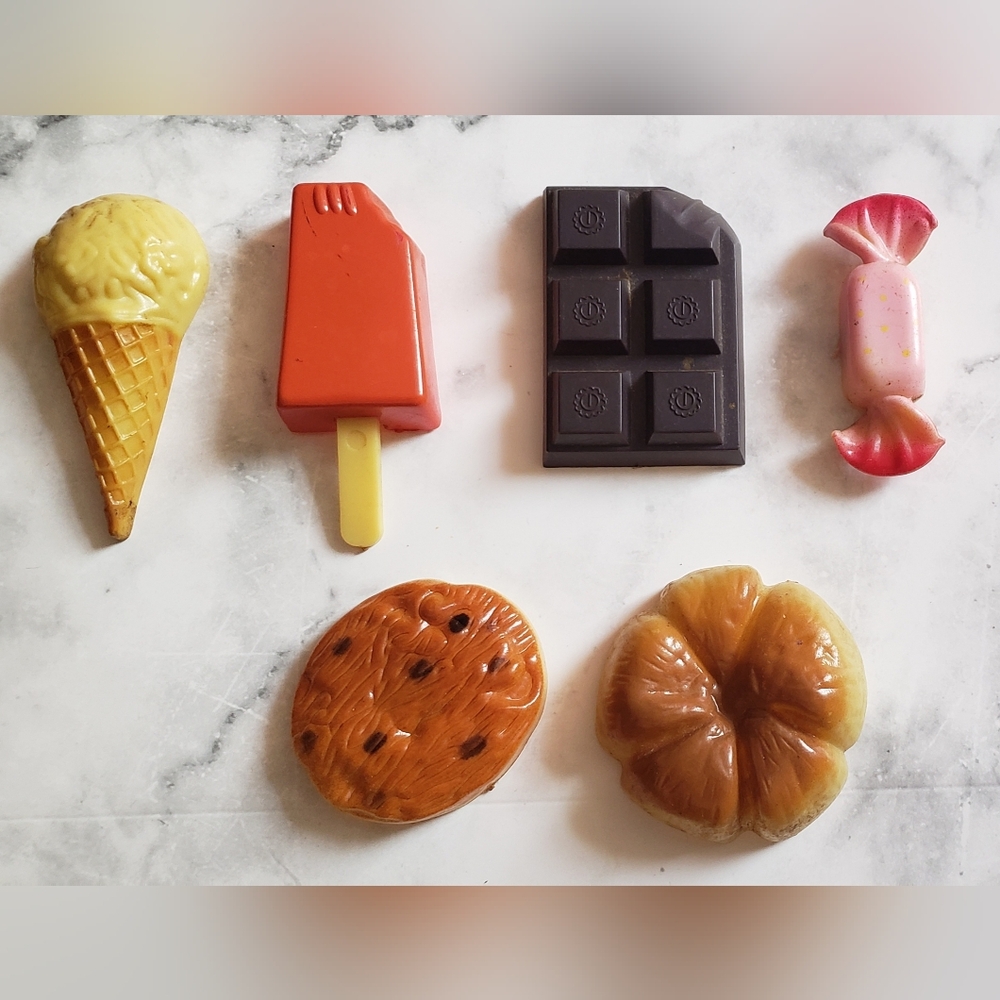 Vintage 1980s Ice Cream Candy Chocolate Sweets Kitchen Magnets Lot